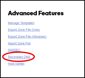 GoDaddy DNS Secondary DNS