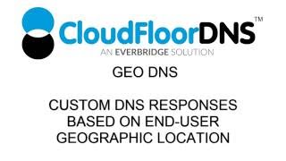 Geographic (GEO) DNS